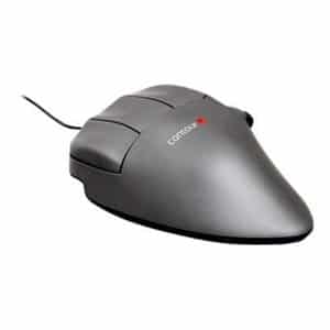 Contour Mouse Left - Medium - Ergonomisk mus - Optisk - 5 knapper - Grå