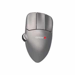 Contour Mouse Small - Ergonomisk mus - Optisk - 5 knapper - Grå