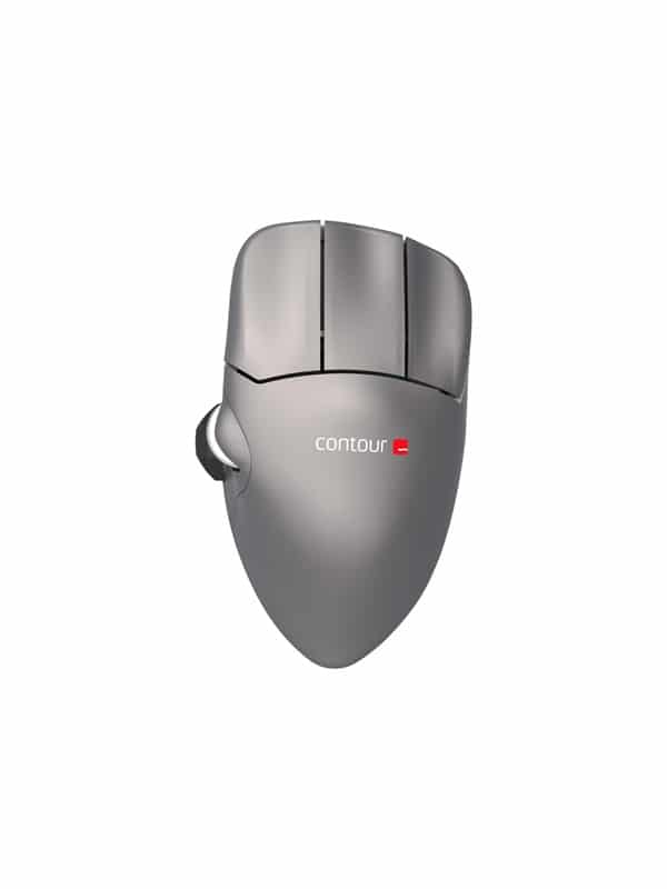 Contour Mouse Small - Ergonomisk mus - Optisk - 5 knapper - Grå