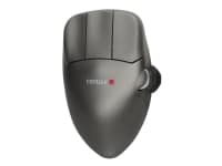 Contour Mouse Wireless Large - Mus - ergonomisk - venstrehåndet - optisk - 5 knapper - trådløs - 2.4 GHz - trådløs modtager (USB) - metalgrå