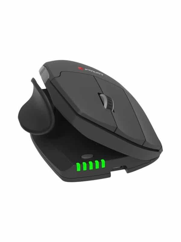 Contour Unimouse Wireless Left - Ergonomisk mus - Optisk - 7 knapper - Sort