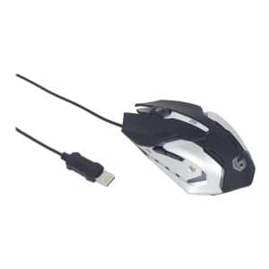 Gembird MUSG-07 - mouse - USB 2.0 - black - Mus - Optisk - 6 knapper - Sort