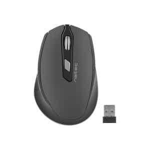 Natec Siskin - mouse - 2.4 GHz - grey black - Mus - Optisk - 6 knapper - Sort