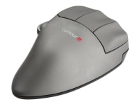 Contour Mouse Wireless Medium - Mus - ergonomisk - højrehåndet - optisk - 5 knapper - trådløs - 2.4 GHz - trådløs modtager (USB) - metalgrå