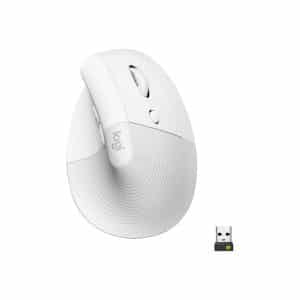Logitech Lift for Business - vertical mouse - Bluetooth 2.4 GHz - off-white - Vertical mouse - 6 knapper - Hvid
