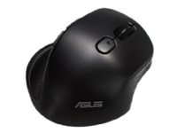 ASUS MW203 - Mus - ergonomisk - optisk - 5 knapper - trådløs - Bluetooth, 2.4 GHz - trådløs modtager (USB) - sort