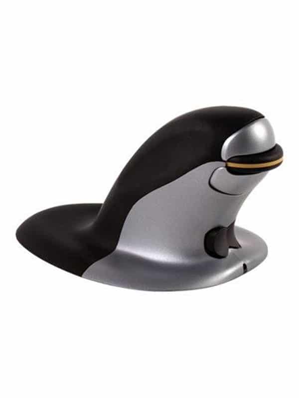 Fellowes Penguin Medium - Vertical mouse - Laser - Sort