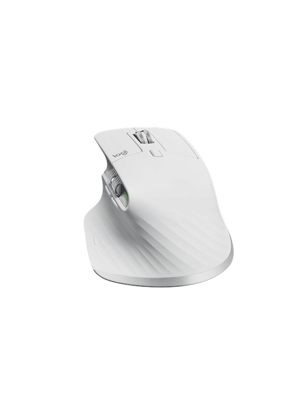 Logitech MX Master 3S Performance Wireless Mouse - Pale Grey - Ergonomisk mus - Laser - 7 knapper - Hvid