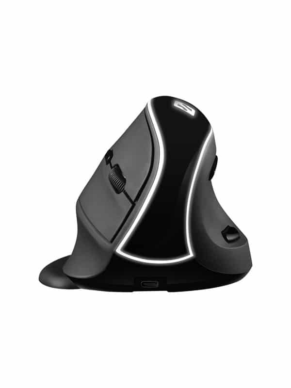 Sandberg Wireless Vertical Mouse Pro - Vertical mouse - Optisk - 6 knapper - Sort