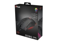 Trust GXT 121 Zeebo Gaming - Mus - ergonomisk - optisk - 7 knapper - kabling - USB 2.0