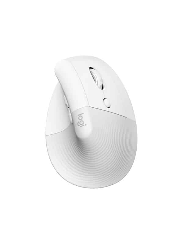 Logitech Lift for Mac Vertical Ergonomic Mouse - Offwhite - Ergonomisk mus - Optisk - 6 knapper - Hvid