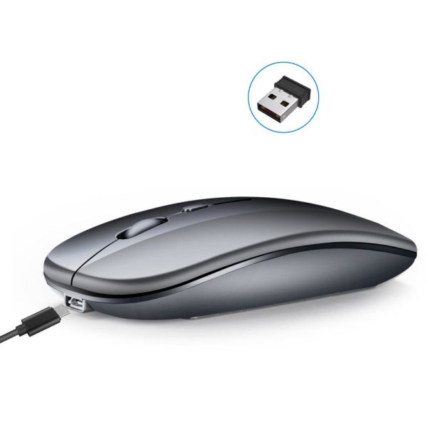 HXSJ M90 - Trådløs mus med 2.4G tilslutning m/USB modtager - Grå