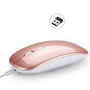 HXSJ M90 - Trådløs mus med 2.4G tilslutning m/USB modtager - Rosa guld