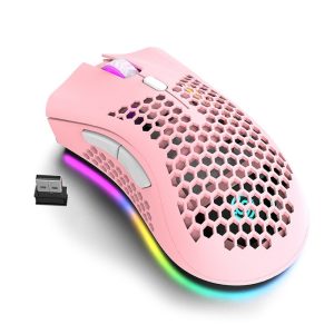 M600 Trådløs mus - 7 knapper & LED lys - Pink