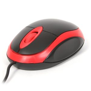 OMEGA optisk mus 1200DPI - 3 knapper - Sort/rød
