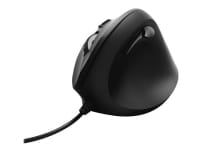 Hama Vertical Ergonomic - Lodret mus - ergonomisk - højrehåndet - optisk - 6 knapper - trådløs - 2.4 GHz - trådløs modtager (USB) - sort