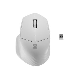 Natec Siskin 2 - mouse - 2.4 GHz Bluetooth 5.0 - white - Mus - Optisk - 3 knapper - Hvid