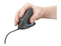 Trust Verto - Mus - ergonomisk - højrehåndet - optisk - 6 knapper - kabling - USB