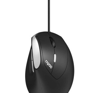 RAPOO EV200 mouse - Ergonomisk mus - Optisk / gyroskopisk - 6 knapper - Sort