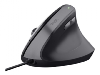 Trust Bayo II - Lodret mus - ergonomisk - højrehåndet - optisk - 6 knapper - kabling - USB-A - sort