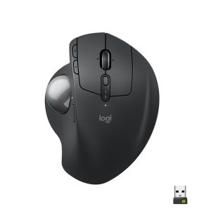 Logitech MX Ergo S - Ergonomisk mus - Optisk - 8 knapper - Sort