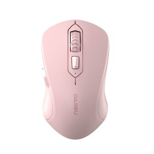 Dareu Wireless mouse LM115G 2.4G 800-1600 DPI (pink) - Mus - 6 knapper - Pink