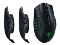 Razer Naga V2 Pro - Mus - MMO, HyperScroll Pro-hjul, gaming - ergonomisk - højrehåndet - optisk - 20 knapper - kablet, trådløs - Bluetooth, USB-C, 2.4 GHz