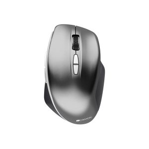 Canyon MW-21 - mouse - Blue LED sensor - 2.4 GHz - dark grey - Mus - Optisk - 7 knapper - Grå