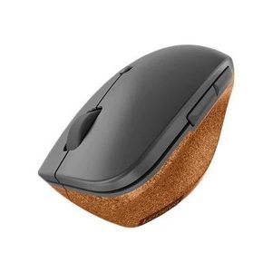 Lenovo Go - mouse - 2.4 GHz - grey cork - Mus - Blue optical - 6 knapper - Brun