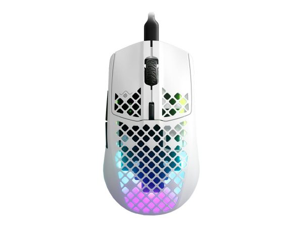 SteelSeries Aerox 3 2022 Edition Optisk Kabling Hvid