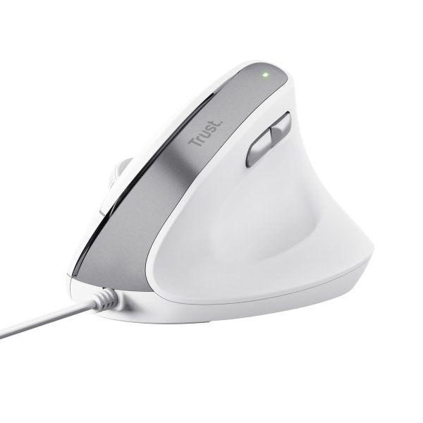 TRUST BAYO II ERGONOMIC MUS- HVID