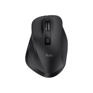 Trust Fyda Comfort - Mus - Optisk - 6 knapper - Sort