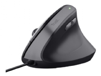 Trust Bayo II - Lodret mus - ergonomisk - højrehåndet - optisk - 6 knapper - kablet - USB-A - sort