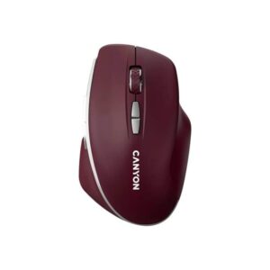 Canyon MW-21 - mouse - with "Blue LED" sensor - 2.4 GHz - burgundy red - Mus - Optisk - 7 knapper - Rød