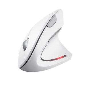 Trust Verto - Ergonomisk mus - Optisk - 6 knapper - Hvid