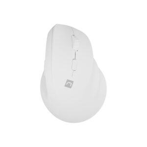 Natec CRAKE 2 - vertical mouse - Bluetooth 5.2 2.4 GHz - white - Vertical mouse - Optisk - 6 knapper - Hvid