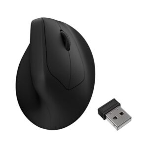 Keychron M5 Wireless Ergonomic - Ergonomisk mus - Optisk - 6 knapper - Sort