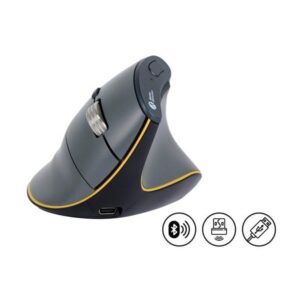 Bakker Elkhuizen FastForward - vertical mouse - Bluetooth 5.1 RF - dark grey - Vertical mouse - Optisk - 8 knapper - Grå