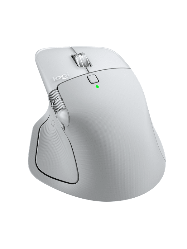 Logitech MX Master 4 for MAC - Pale Grey - Ergonomisk mus - Optisk - 9 knapper - Hvid