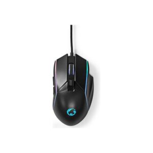 Nedis Gaming - mouse - USB - black - Mus - Optisk - 6 knapper - Sort
