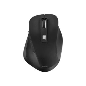 Deltaco Office ergonomic mouse silent clicks wir - Mus - Optisk - 6 knapper - Sort