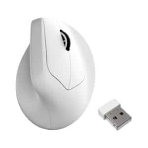 Keychron M5 Wireless Ergonomic - Ergonomisk mus - Optisk - 6 knapper - Hvid