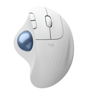 Logitech Ergo M575s - Off-White - Ergonomisk mus - Optisk - 5 knapper - Hvid