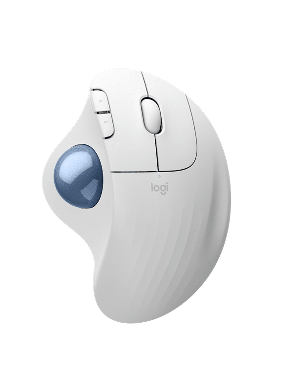 Logitech Ergo M575s - Off-White - Ergonomisk mus - Optisk - 5 knapper - Hvid