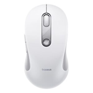 Baseus F02 Ergonomic Wireless Mouse USB 2.4GHz - White - Hvid