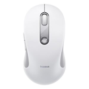 Baseus F02 Wireless Ergonomic Bluetooth Mouse - White - Hvid