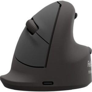 Fellowes Ergonomic Mouse Large Left - Mus - Optisk - 5 knapper - Sort