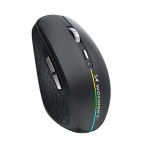 Wozinsky WMGK-1132 RGB Backlit Wireless Mouse - Black - Mus - 6 knapper - Sort