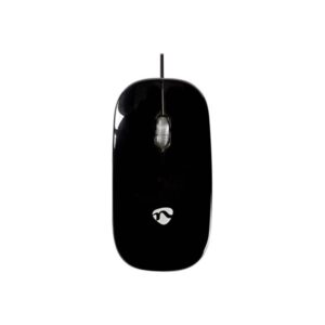 Nedis - mouse - USB - black - Mus - Optisk - 3 knapper - Sort