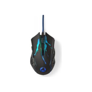Nedis Gaming - mouse - USB - black - Mus - Optisk - 6 knapper - Sort